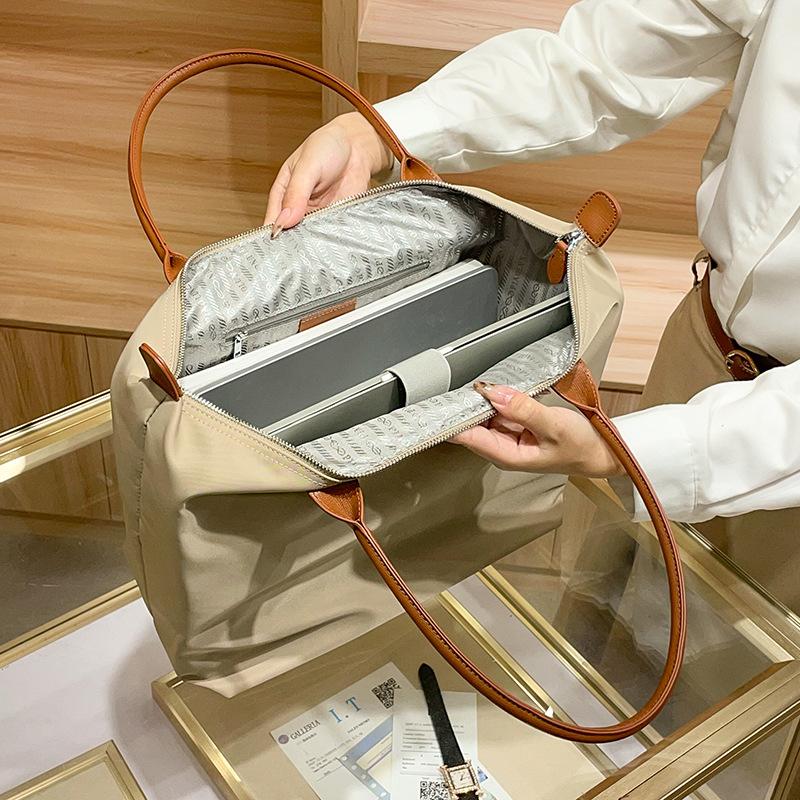 Niche Casual Tote Bag, Computer Bag, Simple and High-end Texture Handbag, Large Capacity