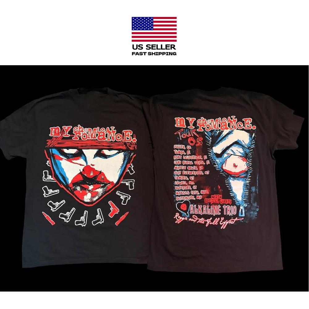 Винтажная футболка унисекс My Chemical Romance Тур 05 Two Sides Репринт XXXL