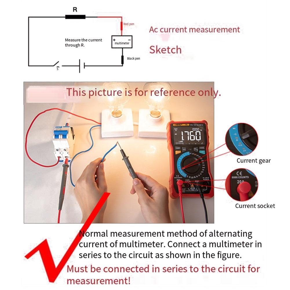 Ultrathin Mini Voltage and Current Meter with Hertz and Capacitance Function