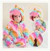 Winter Halloween Dinosaur Kigurumi Cosplay Clothes Hooded Animal Cow Monkey Unicorn Onesies Baby Thick Romper Newborn Jumpsuit
