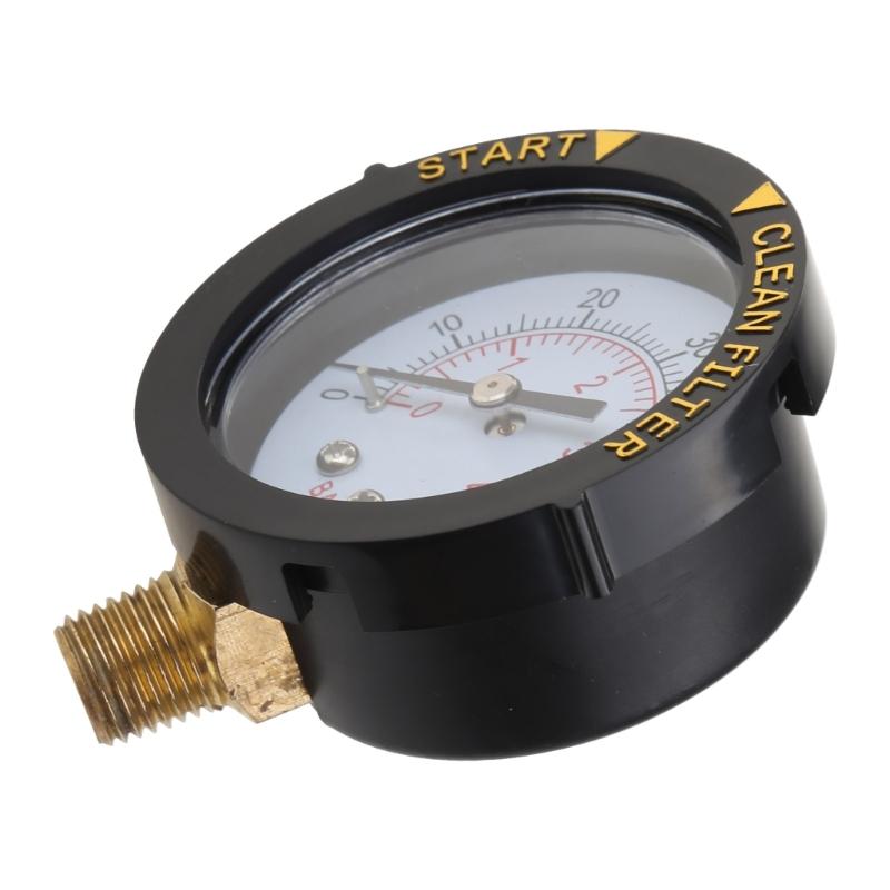 2" Start & Clean Filter Pressure Gauge Swimming Pool Filter Pressure Gauge Spa Aquarium Water Pressure Gauge 1/4" NPT