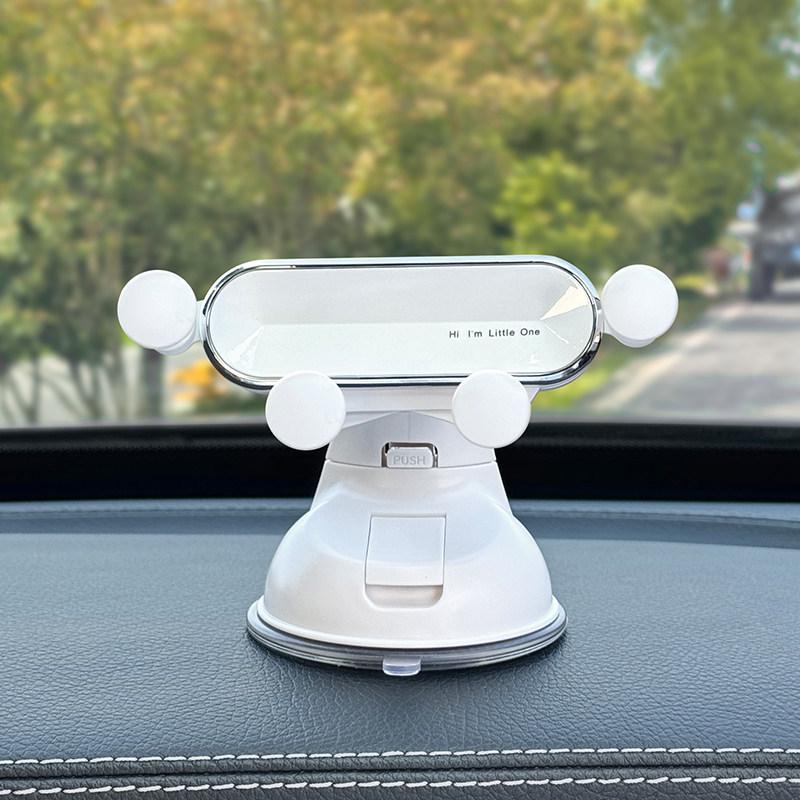 2025 Universal Cute Cartoon Car Phone Holder - Suction Cup & Air Vent Mount, Anti-Shake Navigation Bracket