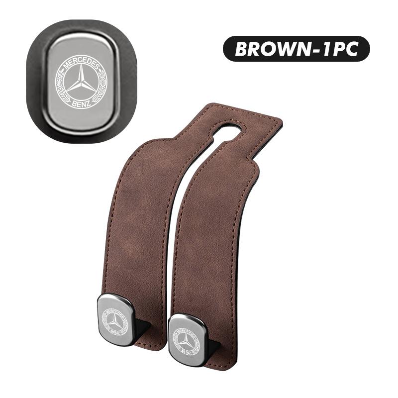 AABDL1 Car Headrest Hook Suede Rear Seat Hanging Dual Hook Storage Rack Accessories For Benz Exclusive AMG SPRINTER V CLASS VIANO W124