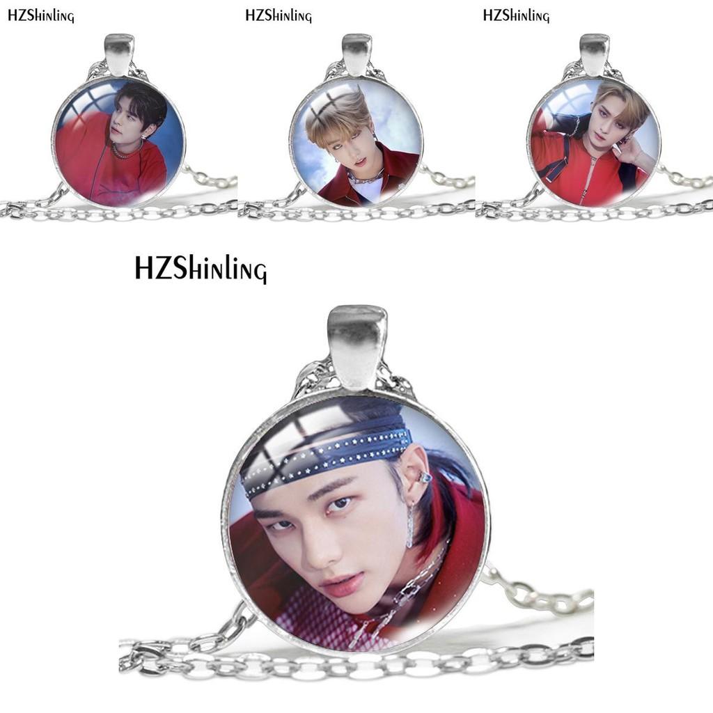 Stray Kids Inspired Geometric Pendant Necklace With Timeless Gemstone Design For Fans