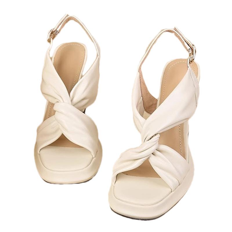Mote Dames Superhøye Hæler Sandaler Designer Hælesko 2025 Sommermote Nye Slingback Pumps Grunne Chunky Sandalias De Mujer