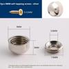 8Pcs Brass Decorative Nail Mirror Advertising Board Cap Cover Self-Tapping Screw 9/12/13/15Mm