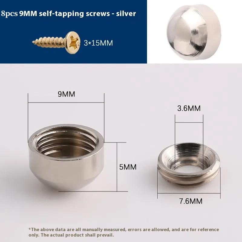 

8 шт. Латунный декоративный гвоздь Зеркало Рекламная доска Крышка Саморез 9/12/13/15 мм