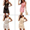 See Through Bikini Cover Ups Hollow Out Swimwear Cover-ups Knitted Dress Summer Season