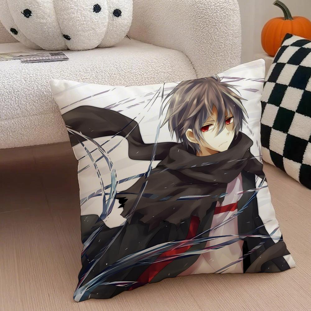 Guilty Crown Pillow Case Anti-dustmite Pillowcase Invisible zipper silky short plush Sofa cushion cover