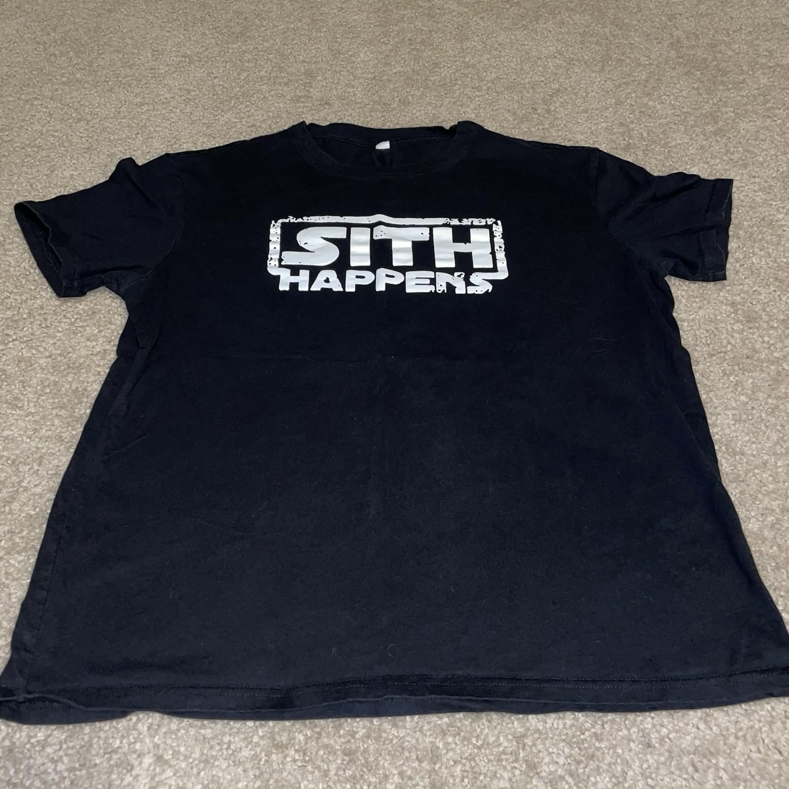 Sith Happens Mens Phantom Black Size Large Y-313 Unisex T-Shirt XXXL