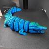 Kreative Geschenke für Freunde 3D-gedrucktes Krokodil Fidget Toy, Gelenkige Figur, Realistisches Flexibles Langlebiges Plastik-Reptil Sensorisches Schreibtischornament