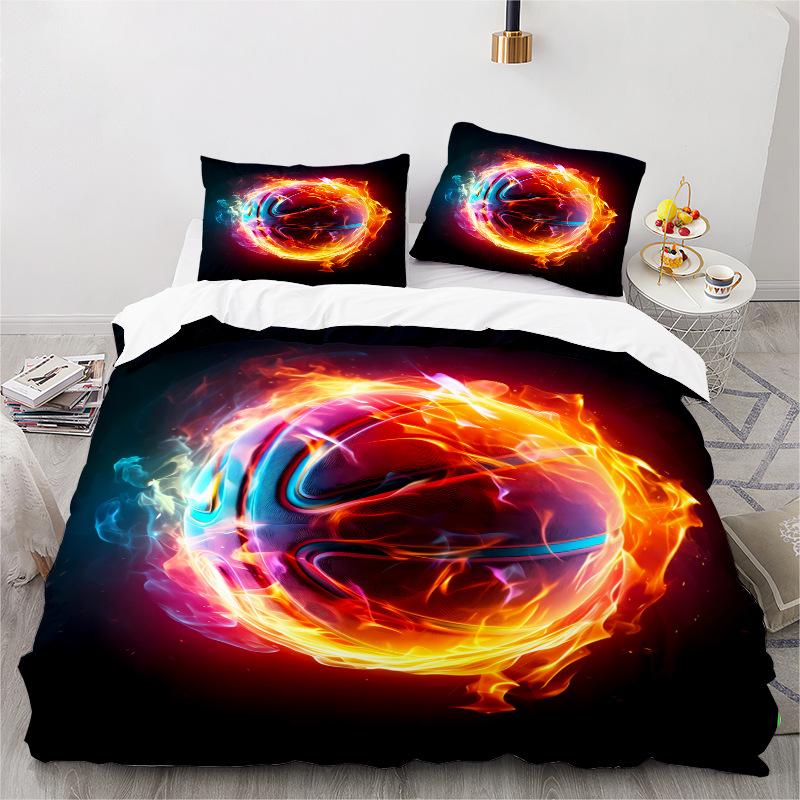 Pattern Series 3D Digital Printing Three-Piece Bedding Kit Bed Sheet Quilt Cover