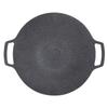 Round BBQ Grill Pan Anti Stick Coating Induction Cooker Griddle Plate for Outdoor Camping Picnic Party
