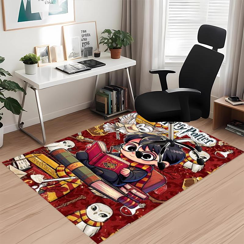 Harry Potter Printed Carpet, for Office Chair Living Room Bedroom Kitchen Room Decor Gifts.