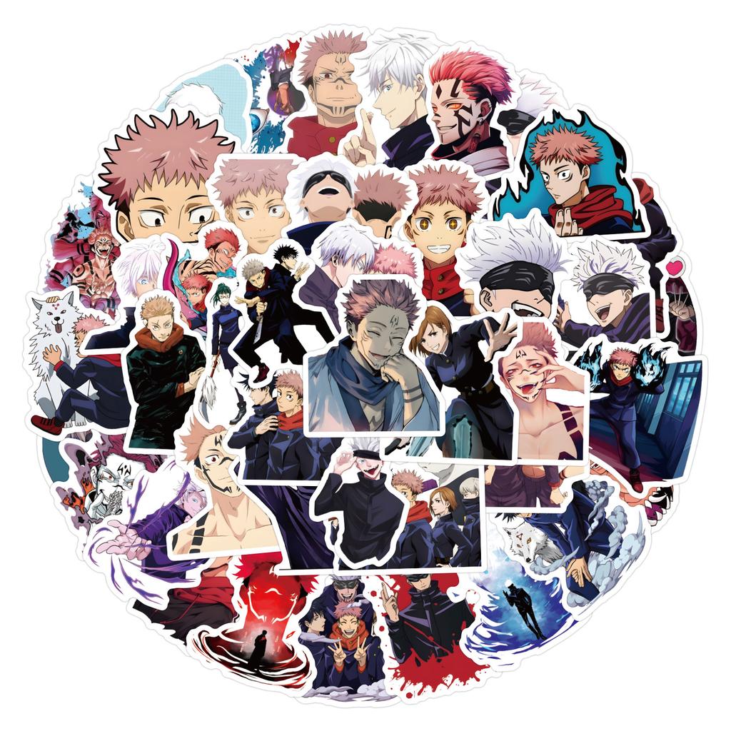 55 Magic Tricks Back To Battle Anime Graffiti Stickers Decorate Notebook Suitcase Mobile Phone Stickers