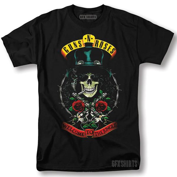 Guns N Roses Shirt Welcome To The Jungle Rock Tour Vntg Design T-Shirt
