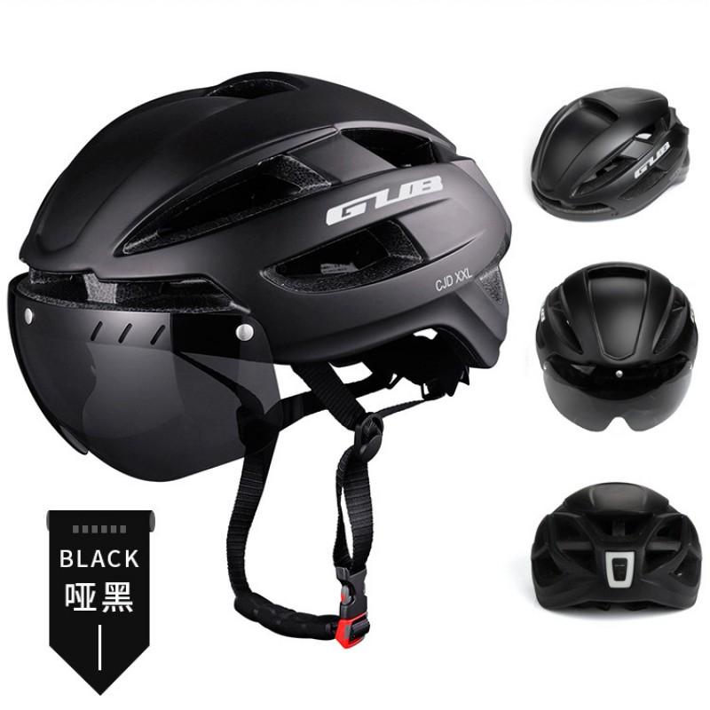 GUB CJD Magnetic Aero Bike Helmet Extra Wide LED Light Integrated Molding