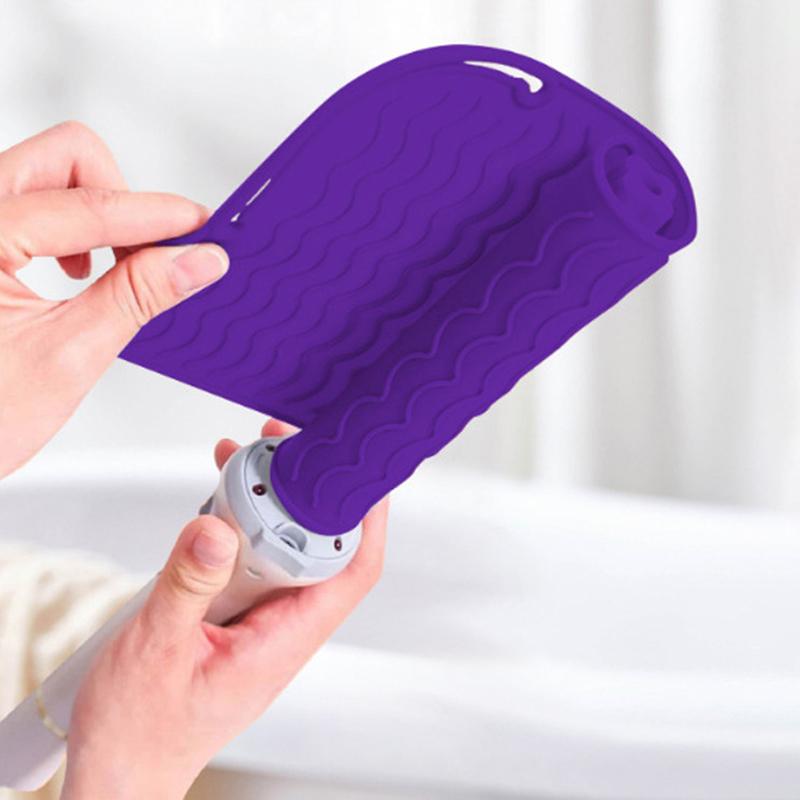 Multifunktionale hitzebeständige Silikonunterlage Isoliermatte für Haarglätter, Lockenstab, Lockenwickler, Glätteisen