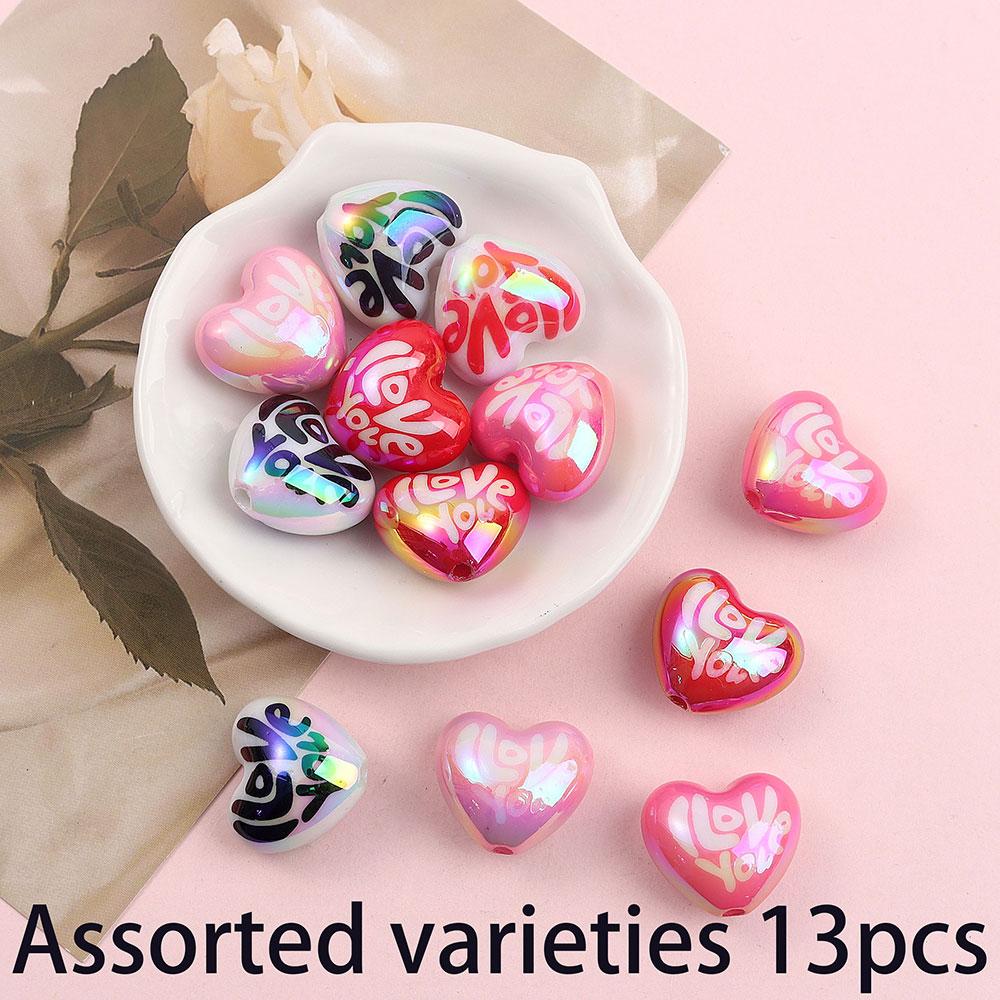 

4/8/13 Акриловые бусины Любовь Круг Украшения Бусины Интервал Бусины DIY Изготовление ювелирных изделий Браслет Ожерелье Аксессуары 13pcs