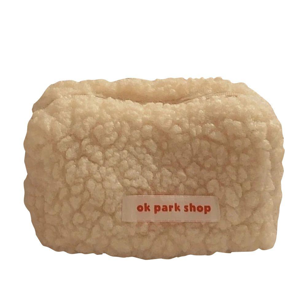 

Lamb Hair Cosmetic Bag Plush Storage Organizer Cute Stationery Bag Large Capacity Stationery Storage Bag Lambswool Pencil Case