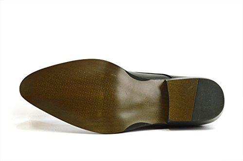 Gino Men's Chukka Boots, Short Side Gore Boots with Lace-Up Zipper, Dress Shoes, Leather Shoes, Men's Boots, Lace-Up, Black, Size 27cm, ze1164