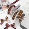 Leopard Print Velvet Ribbon Bow Hair & Clothing Accessories for Gift Box Packaging