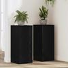 Plant Stand 2 Pcs Black Oak Effect 30 X 30 X 70 Cm