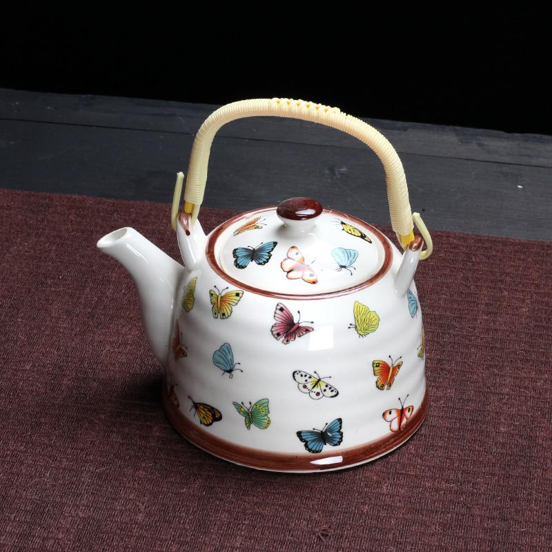 CHANSHOVA-Chinese Porcelain Teapot with Strainer Net, High Capacity 900ml, Traditional Chinese Retro Ceramic Tea Set, H189