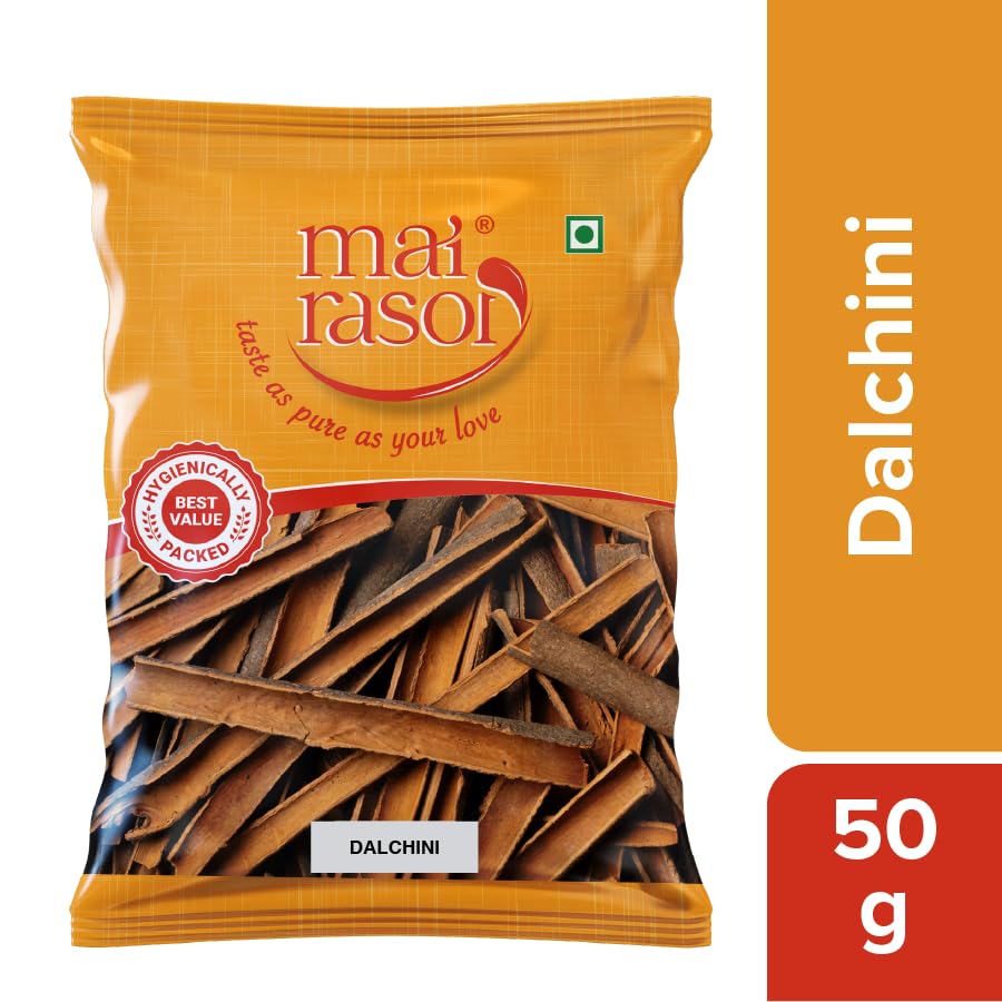 

MAI RASOI Whole Cinnamon Sticks Sabut Dalchini Bark For Tea Biryani Pulao Cooking Spice 50 Gm Premium Aroma Blend