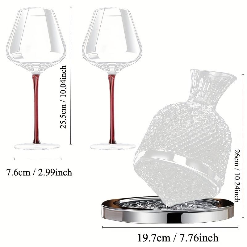 1 Set Calici da Vino Rosso Borgogna di Alta Gamma Set Tumbler Rotanti Aeratore per Vino Vetro Cristallo Domestico Calice da Uva Forniture per Casa Cucina