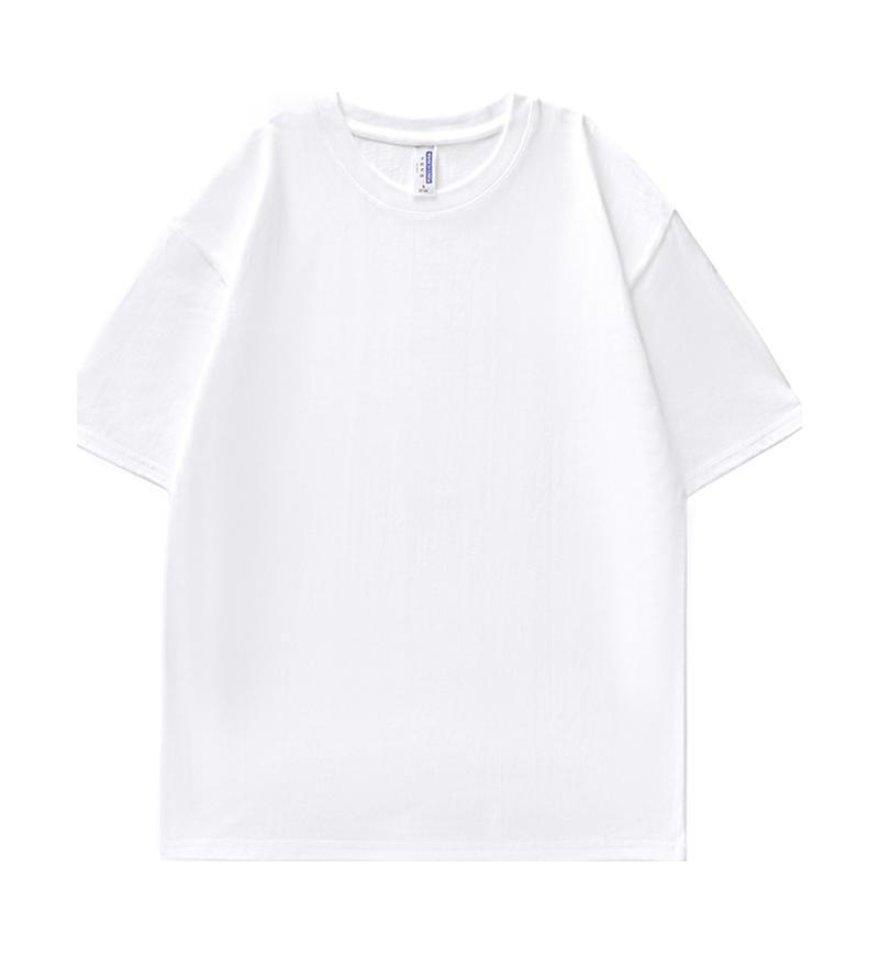 280G Heavy Cotton Short-Sleeve Dropped Shoulder Solid Color T-Shirt for Couples