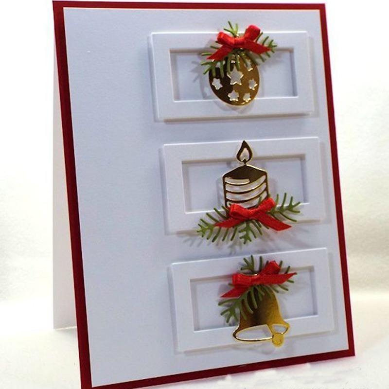 New Year Metal Cutting Dies Bell Cutting Die Snowman Cutting  Mold Christmas Tree Embossing  Crafts