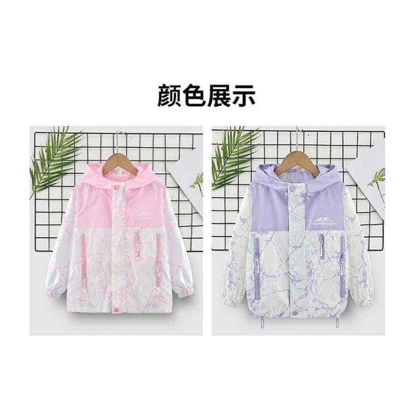 Girls Kids Thickened Windproof Warm Colorblock Fashion Outdoor Jacket