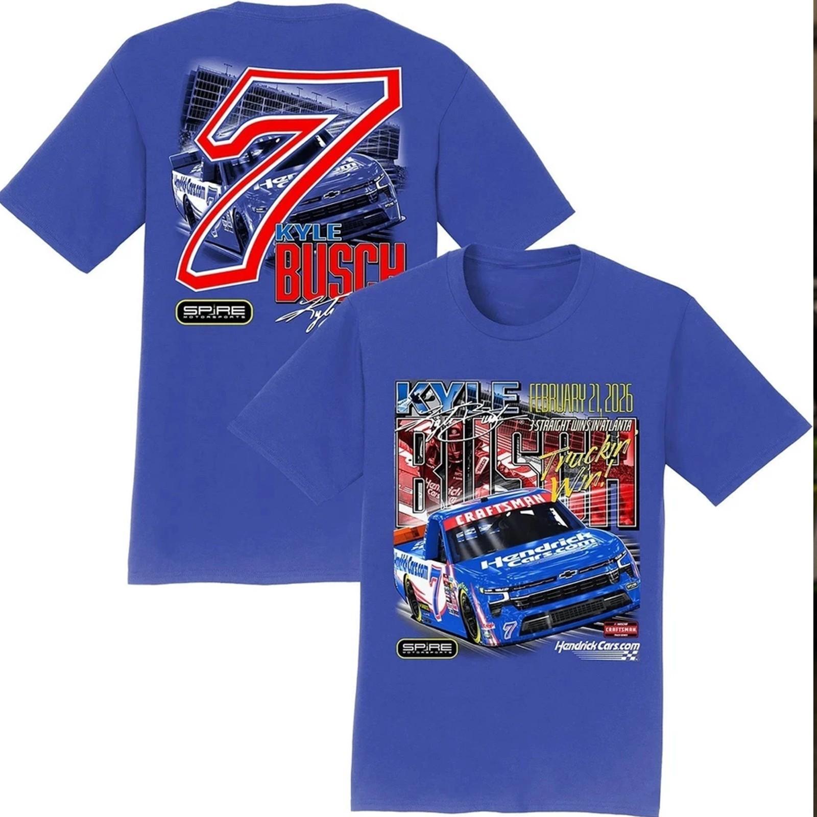 Kyle Busch 2026 Atlanta Truck Series Race Winner Graphic T Shirt XL