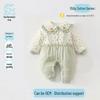 Floral Strap Newborn Romper: 120g Cotton Baby Crawling Suit for Infants and Toddlers
