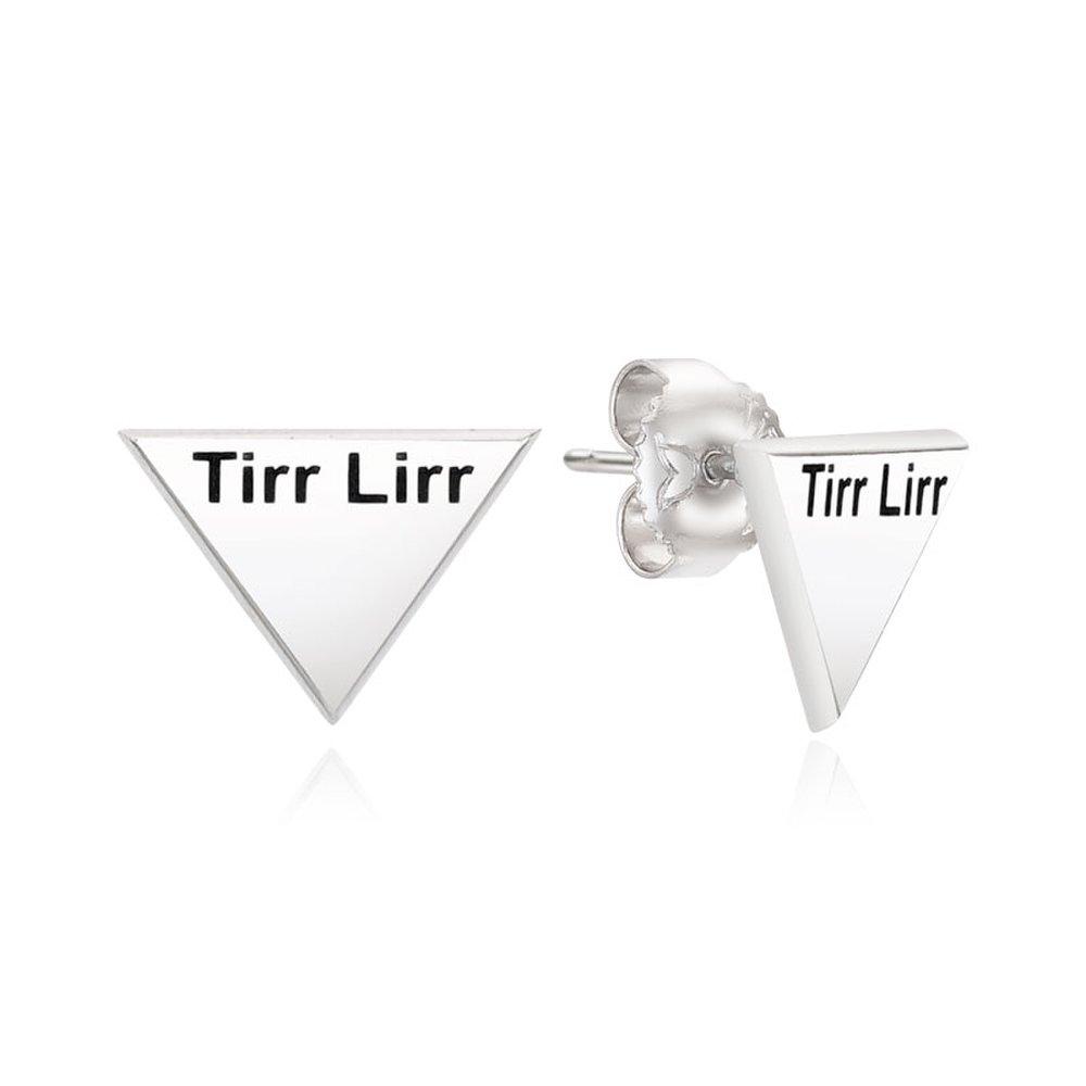 Glory White Silver Triangle Earrings Teesvw08022S