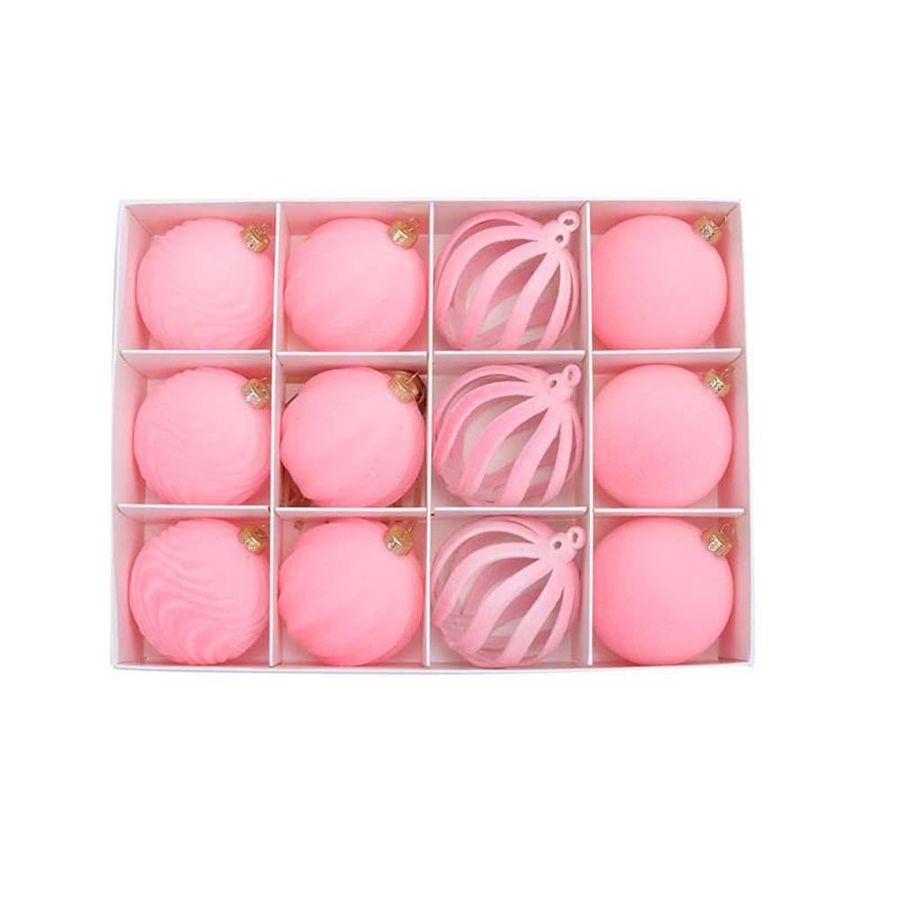 12pcs Plastic Christmas Balls Pendants Shatterproof Xmas Tree Hanging Balls  Holiday Party