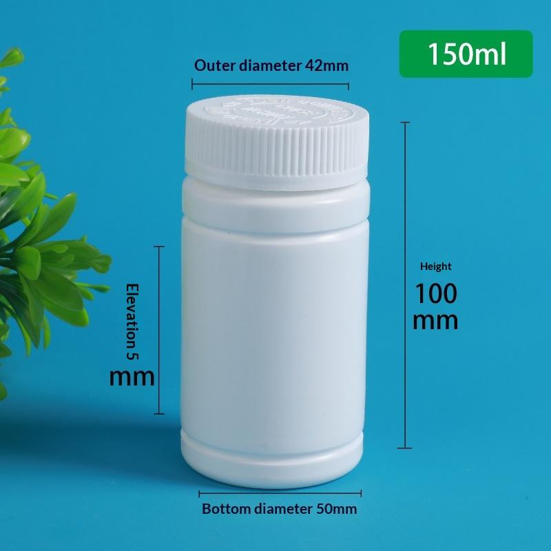 10 Stück 20-225ml Pillenfläschchen Tabletten Kapseln Pulver Tragbare Behälter Kunststoff HDPE Weiße Versiegelte Leere Flaschen