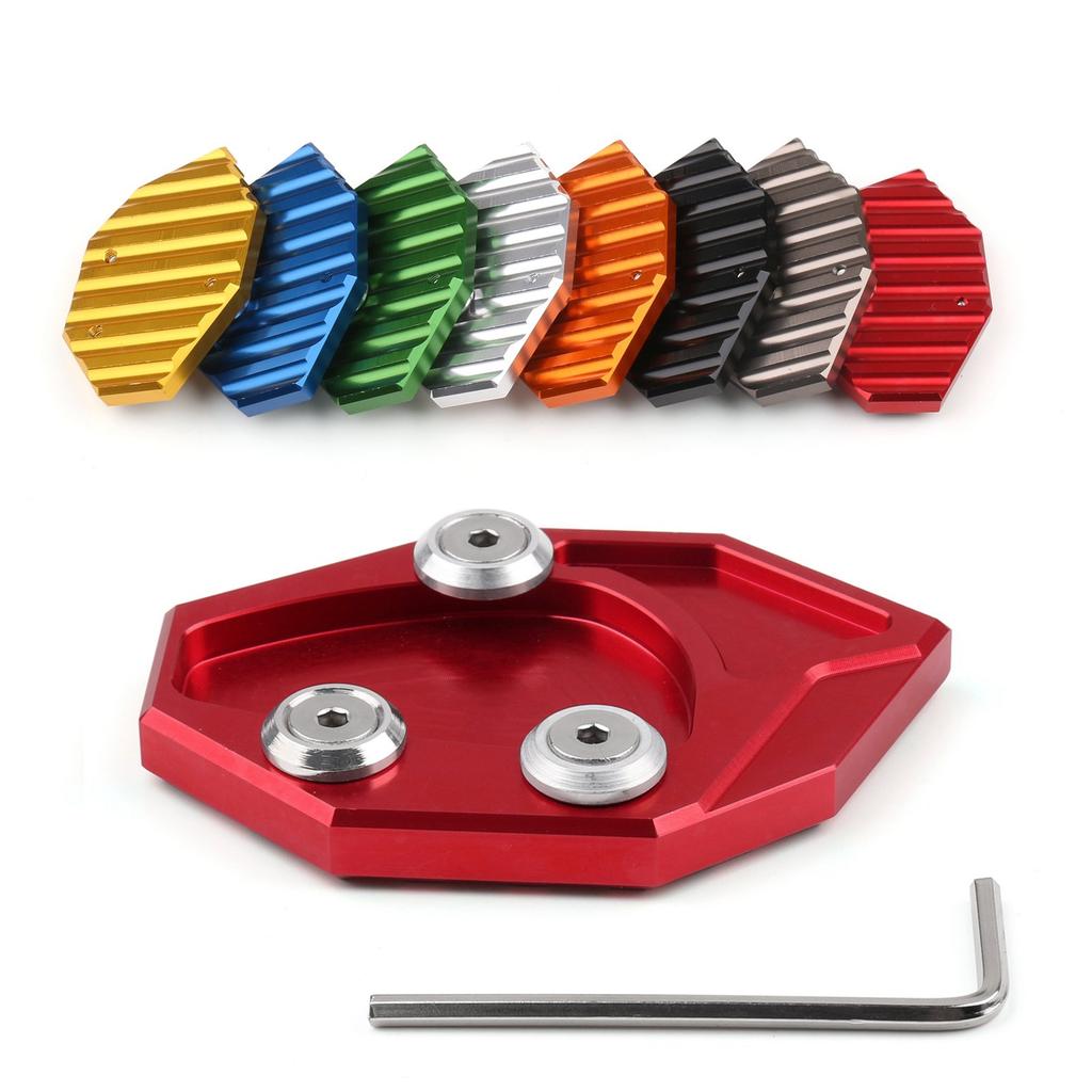 Bruce & Shark Side Stand Kickstand Plate Pad End for Kawasaki Kawasaki ZX-14R/ZZR1400 GTR1400 Motorcycle Motorcycle Green