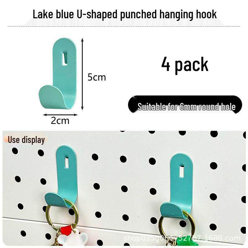 Pegboard Wall Organizer with Hooks - No-Drill Storage Rack for Entryway or Study Room.