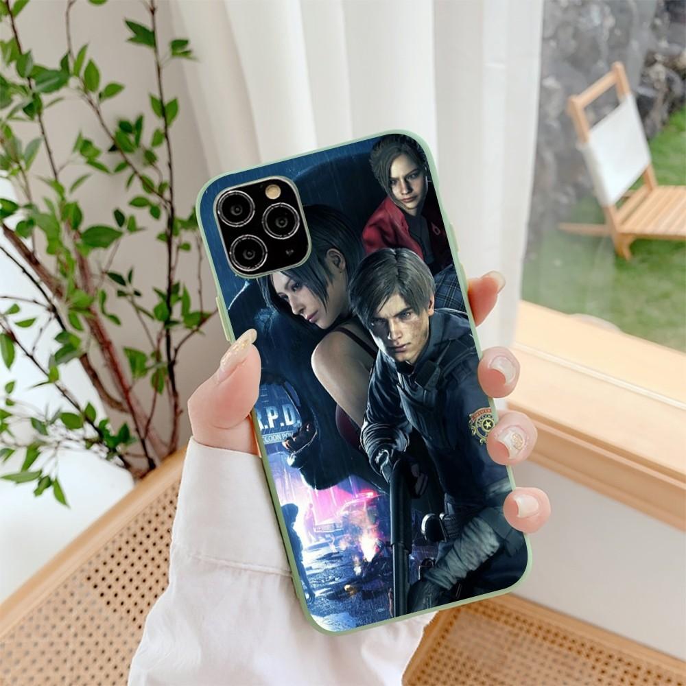 R-resident Game E-evil Phone Case For IPhone 14 11 12 13 Mini Pro Xs Max 8 7 6 6S Plus X XR Solid Candy Color Case