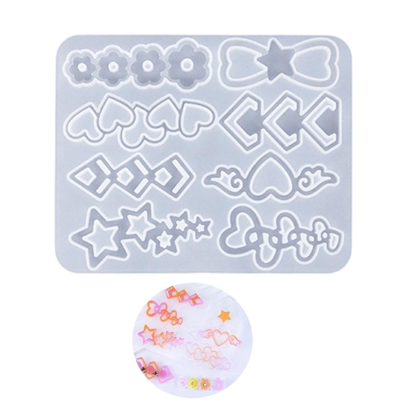 

Неправильная заколка для волос Силиконовая форма Заколка для волос Украшение Форма Эпоксидная смола Головной убор Форма Аксессуары для изготовления ювелирных изделий