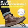 Fashion Rotating Button Indestructible Shoes Safety Boots Men Steel Toe Work Boots Waterproof Non-slip Puncture-Proof Protective Shoes