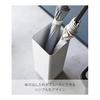 Yamazaki Jitsugyo 1578 Square White W15 x D15 x H48cm Smart Umbrella Stand Slim with Removable Water Tray