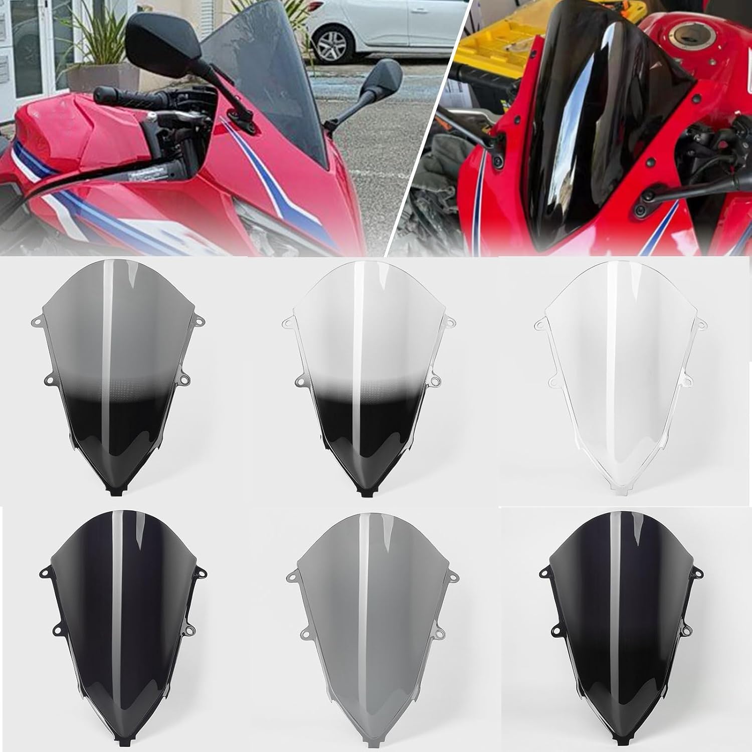 

Motorcycle Compatible for HO&N&DA CBR650R CBR 650R 2019-2025 Touring Windshield Windshield Wind Deflector Front Fairing Visor Viser CBR 650 R чистый