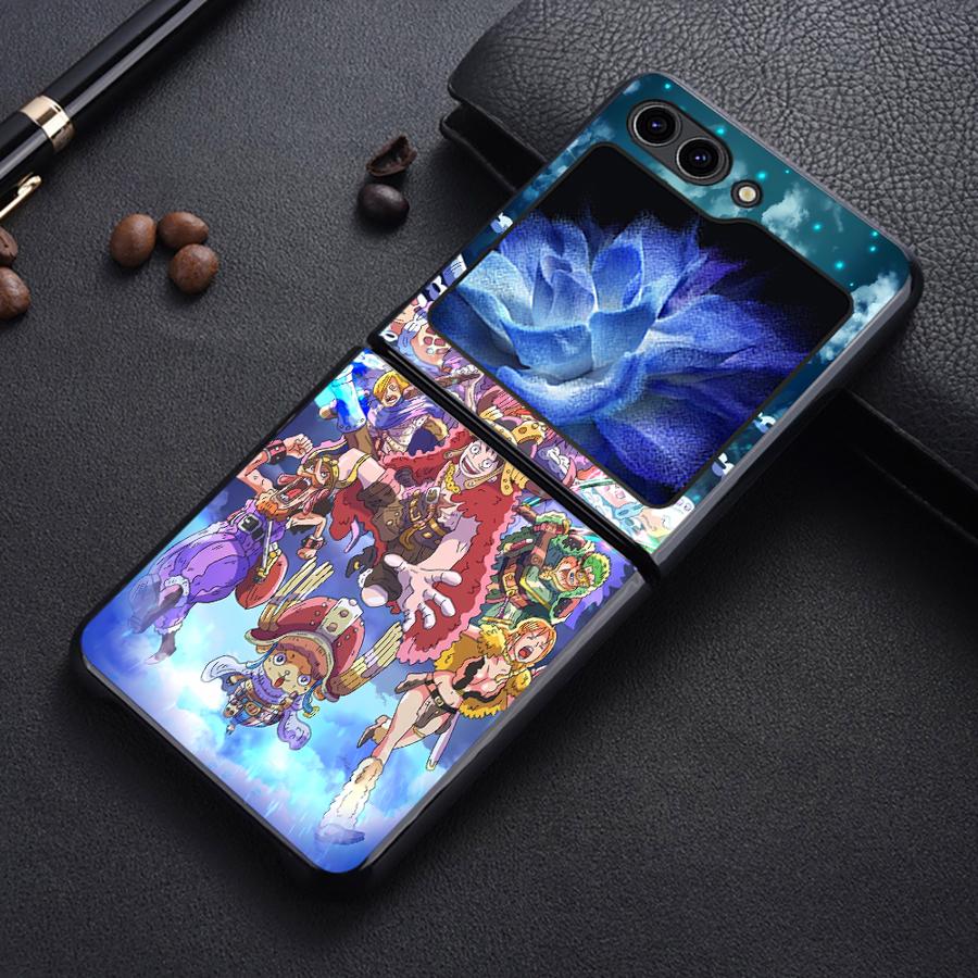 Cool One Piece Luffy Back Phone Cover Funda Case for Samsung Galaxy Flip5 Flip7 FE Flip6 Flip4 Flip3 Z Flip 7 6 5 4 3