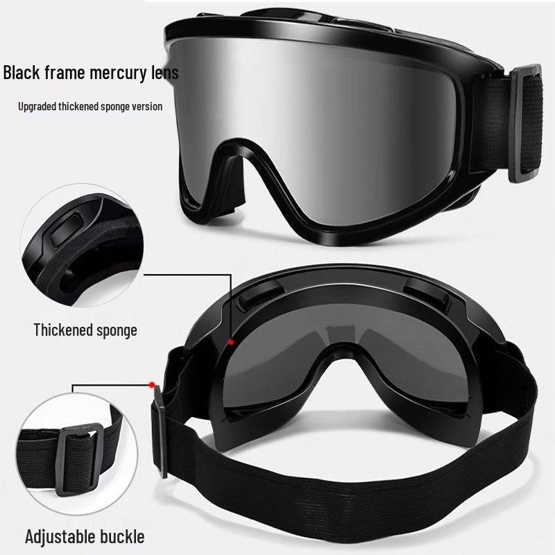 Women's Windproof UV Protection Cycling Sunglasses with Large White Transparent Frame