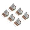 WAVGAT 10PCS WH148 Linear Potentiometer B1K B2K B5K B10K B20K B50K B100K B250K B500K B1M 15mm Shaft With Nuts Washers 3pin WH148