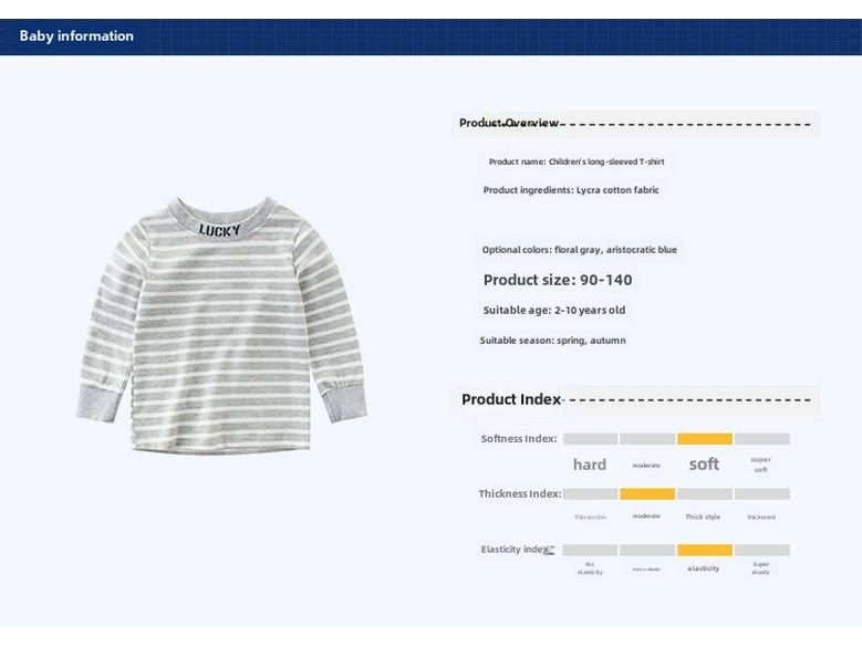 27KIDS 2024 Herbst Mädchen Gestreifte T-Shirts - Kinder Unterziehshirts & Babykleidung