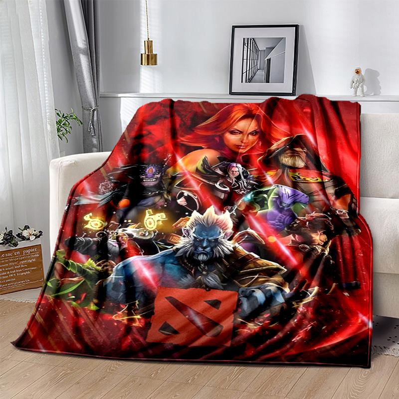 Dota 2 Flannel Blanket Soft Warm All-Season Throw, Design for Camping, Car Travel, Hiking Sofa, Bed, Office Perfect Gift for Parties